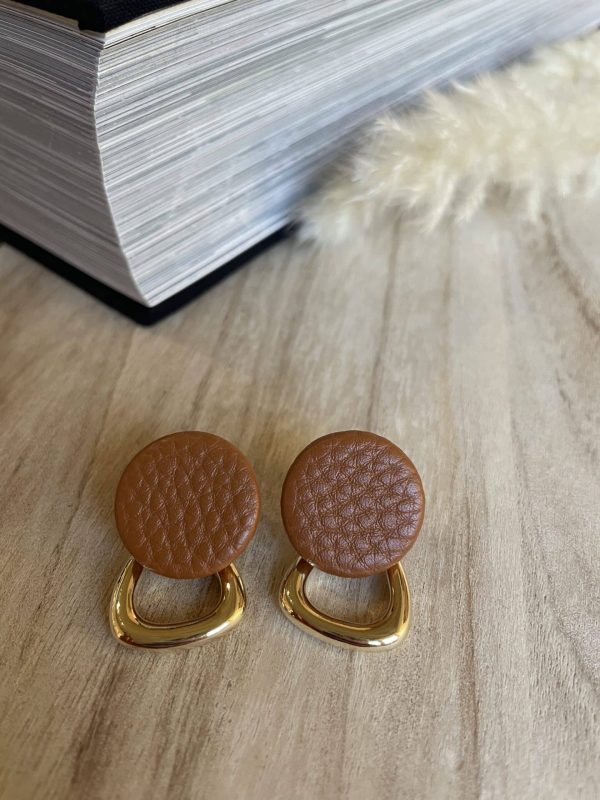 boucles d'oreilles en acier inoxydable et simili
