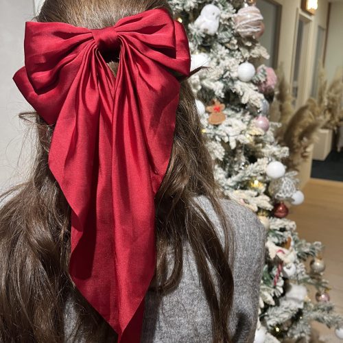 Noeud cheveux rouge