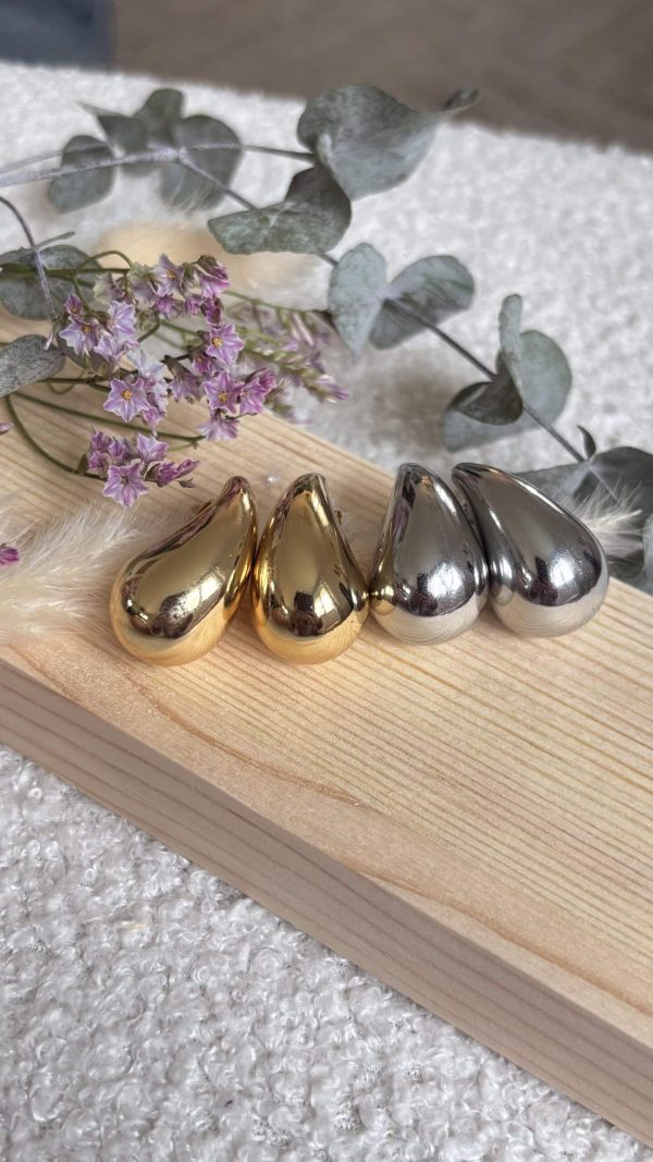 Boucles d'oreilles en Acier Inoxydable dorées