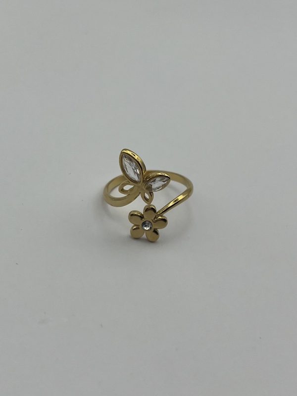 Bague dorée acier inoxydable