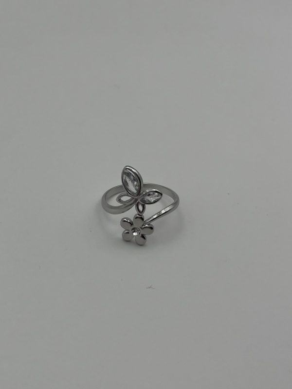 Bague argentée acier inoxydable