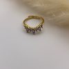 Bague 3 strass violet