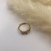 Bague 3 strass violet